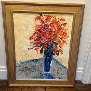 Large original floral painting